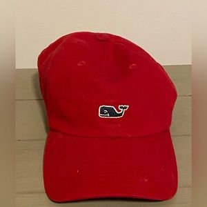 Red Vineyards Vines Whale Logo Cap OS